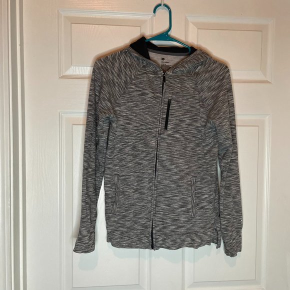 Gray Zip Up Jacket with Hoodie (12/14) - Picture 1 of 4
